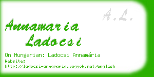 annamaria ladocsi business card